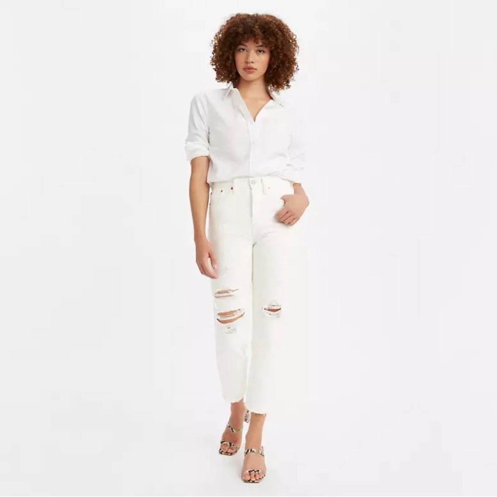 White Distressed Women's Jeans